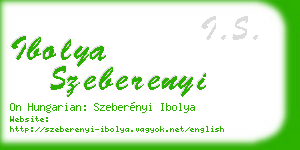 ibolya szeberenyi business card