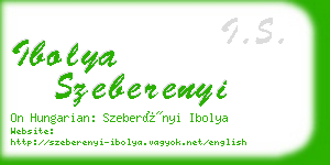 ibolya szeberenyi business card